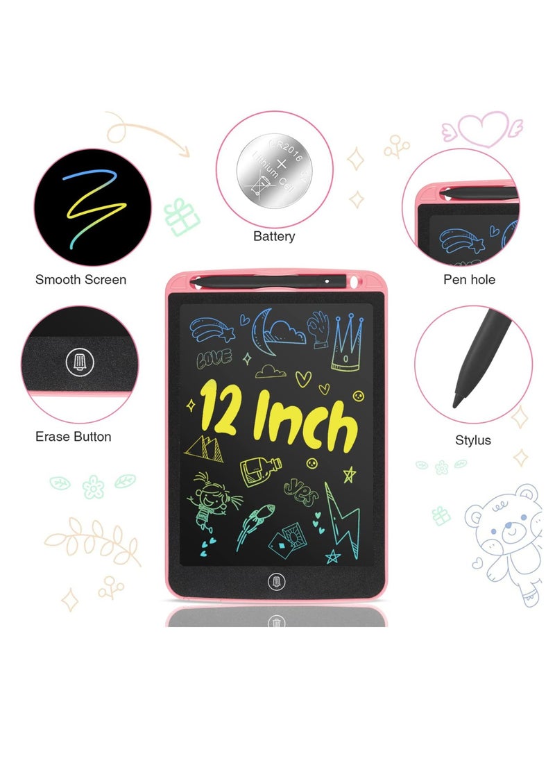 PAMEER 12 inch LCD Writing Tablet Electronic Digital Doodle Board Erasable Reusable Graphic Pad for Kids Learning and Practices  - Image 3
