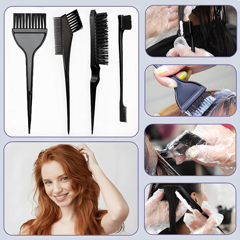 PARWART 26 Pcs Hair Dye Kit - Hair Coloring Tools Set with Tinting Bowl, Agitator, Dye Brushes, Ear Covers, Hair Clips, Cape & More - For Salon Use & Home DIY Bleaching, Coloring - Image 3