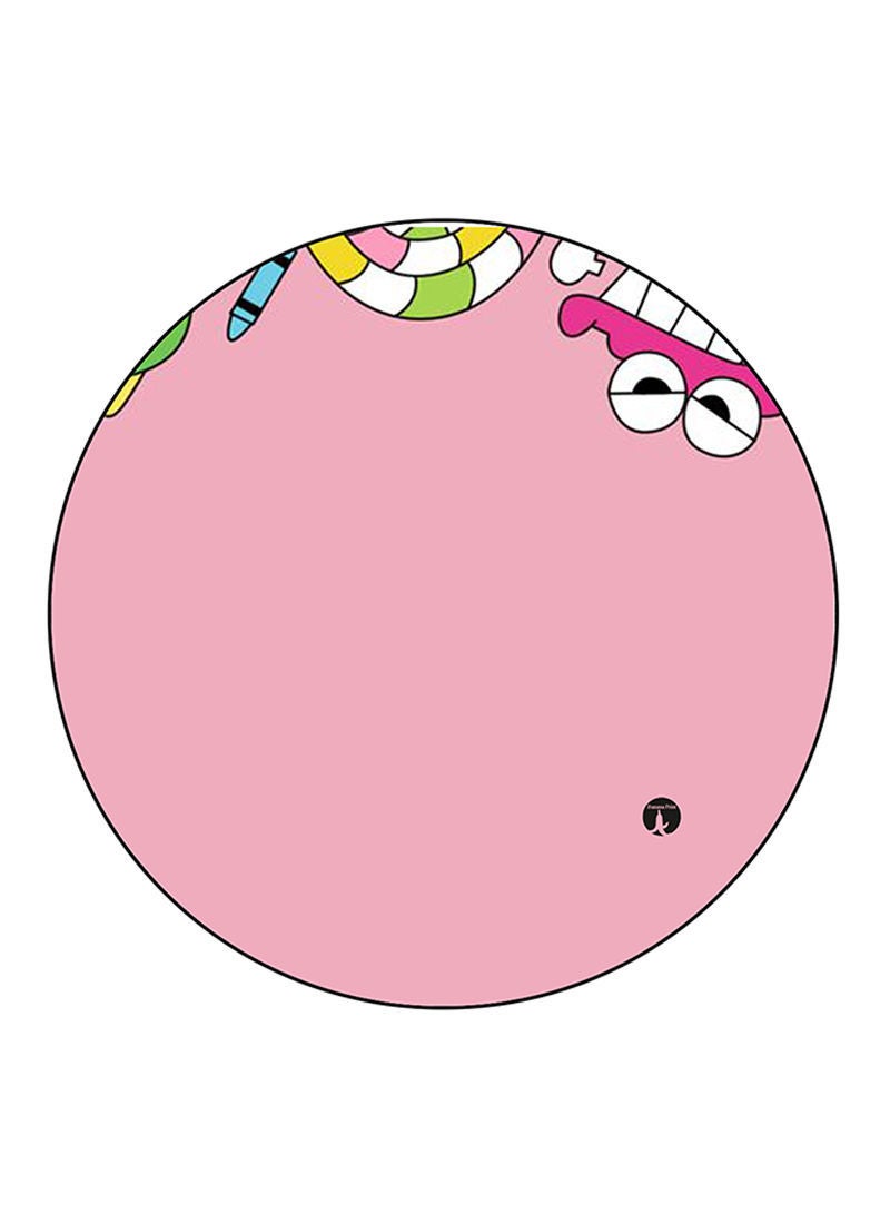 RKN Stuff Printed Mouse Pad  Round  Multicolour