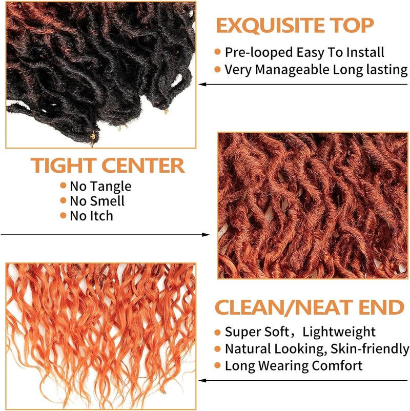 SuyiIRL Faux Locs Crochet Braid Hair Bohemian Locs 24 Inches Synthetic Dreads Ombre Braiding Hair Afro Dreadlock - Image 3