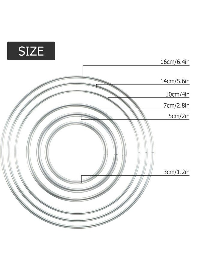 Hotop - 24 Pieces Metal Rings Hoops Metal Dream Catcher Rings Metal Macrame Rings Steel Craft Rings Metal Floral Hoop For Wreaths Macrame Projects(Gold 3.5/5/ 7.5/10/ 12/16 Cm) - Image 1