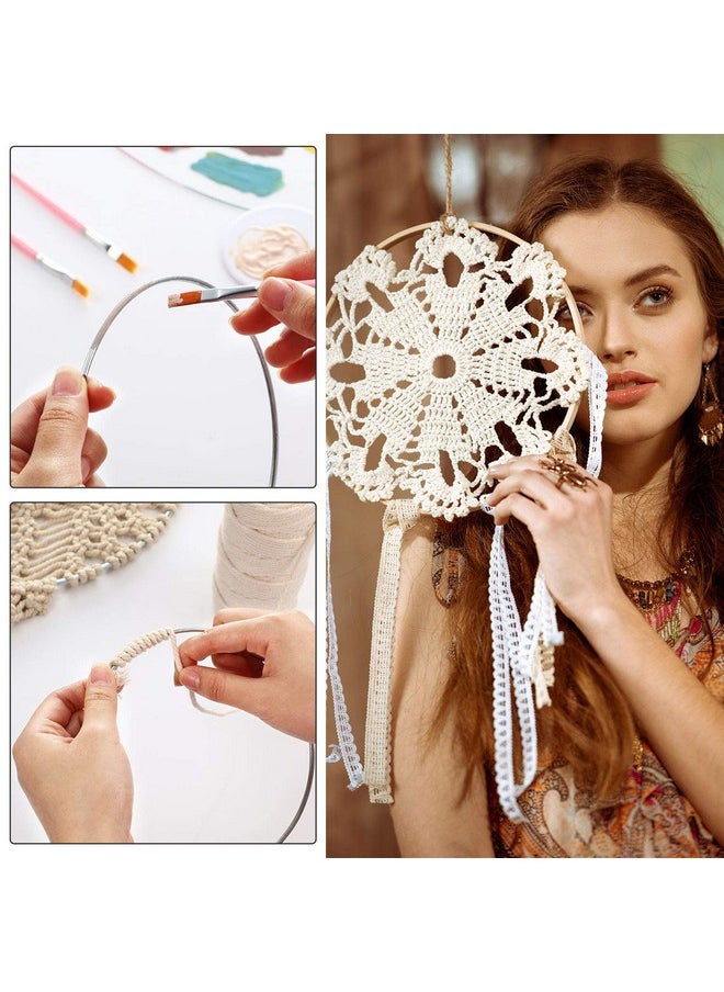 Hotop - 24 Pieces Metal Rings Hoops Metal Dream Catcher Rings Metal Macrame Rings Steel Craft Rings Metal Floral Hoop For Wreaths Macrame Projects(Gold 3.5/5/ 7.5/10/ 12/16 Cm) - Image 1