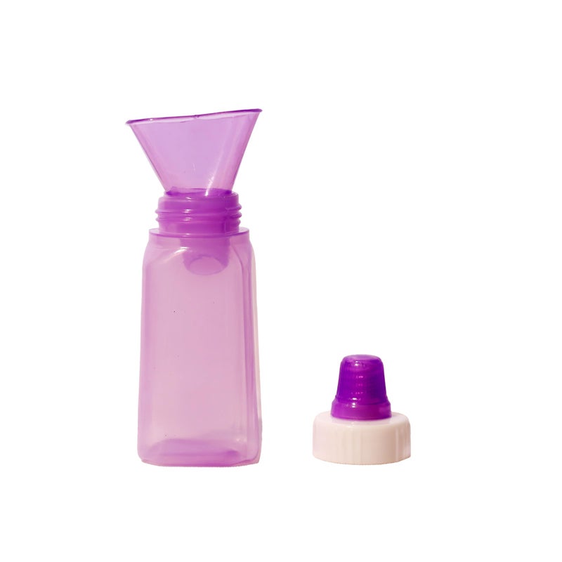 kunya® Mini Small Ketchup Bottles with Funnel 40ml Refillable Salad Dressing Tomato Sauce Mayo Syrup Squeeze Containers Bottle Lunch box Plastic Portable Squeezable Squirt Jars Pack Of 2 - Image 4