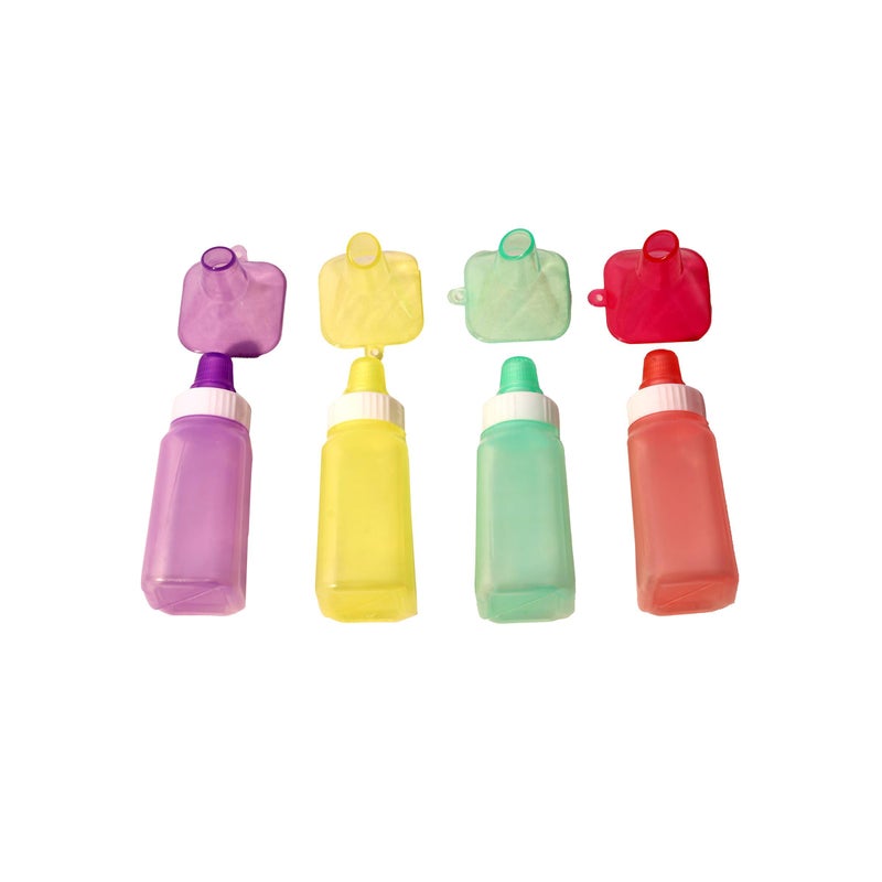 kunya® Mini Small Ketchup Bottles with Funnel 40ml Refillable Salad Dressing Tomato Sauce Mayo Syrup Squeeze Containers Bottle Lunch box Plastic Portable Squeezable Squirt Jars Pack Of 2 - Image 2