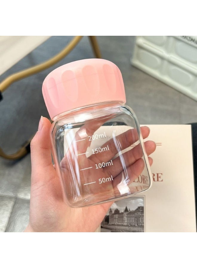 NIBEMINENT Mini Portable Milk Tea Measuring Cup High Borosilicate Glass Explosion-Proof High Temperature Resistance  - Image 1