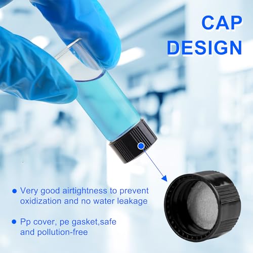 ETTSNU 10PCS 4ml Clear Glass Vials with Screw Caps and PE pad, 1 Dram Small Lab Sample Vials with Lids, Leak-Proof Liquid Storage Empty Vial (with Droppers and Marker Stickers) - Image 5