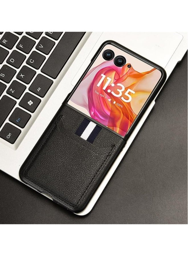 Case for Motorola Razr 50 Ultra（2024）,Durable Anti-fingerprint Shockproof Anti-Scratch Non-Slip Foldable Cover with Card Slot  - Image 1