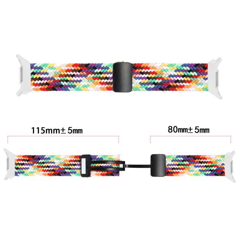 إيروريكس سوار ساعة سامسونج جالاكسي واتش 8 / واتش 8 الكلاسيكي القابل للطي والمشبك المغناطيسي المضفر (أسود) - Image 3