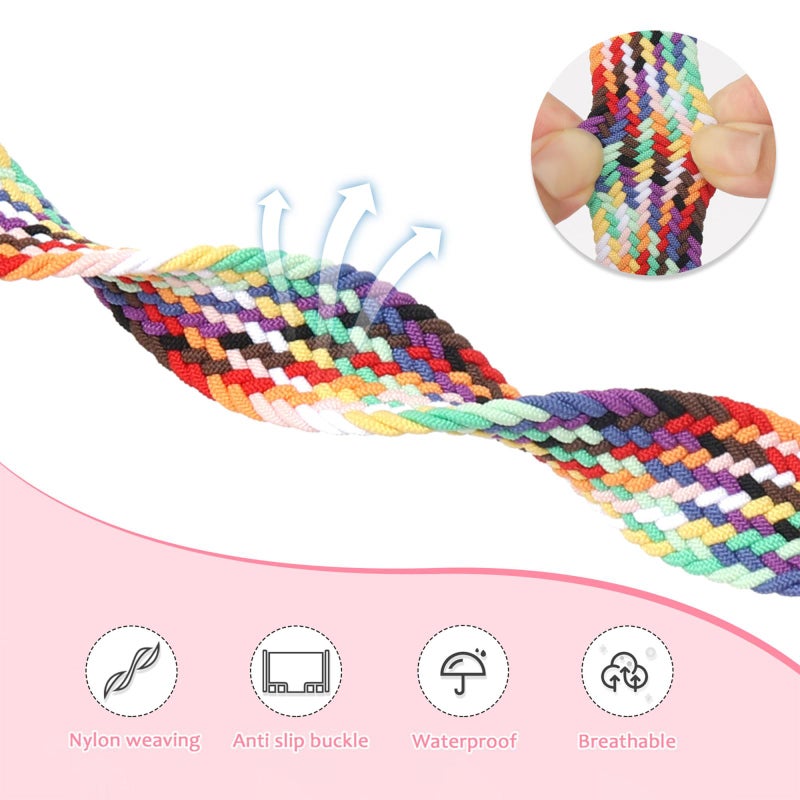 إيروريكس سوار ساعة سامسونج جالاكسي واتش 8 / واتش 8 الكلاسيكي القابل للطي والمشبك المغناطيسي المضفر (أسود) - Image 4