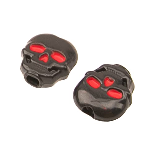 Yootones 6Pcs Yootones Guitar Tuning Peg Cap, Skull Shape Tuning Key Button hat Compatible with Folk, Electric and Acoustic Guitar (Black) - Image 2