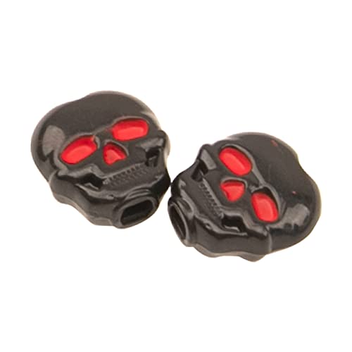 Yootones 6Pcs Yootones Guitar Tuning Peg Cap, Skull Shape Tuning Key Button hat Compatible with Folk, Electric and Acoustic Guitar (Black) - Image 3