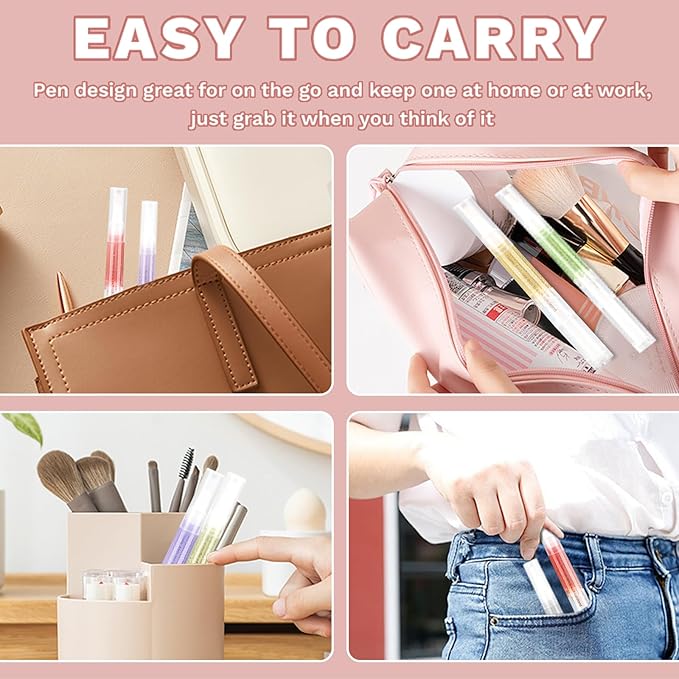 Meschett Nail Nutrition Pen6PCS Nail Cuticle Oil Pen Set Nail Nutrition Oil Nail Care for Repairing Cracked the Dry Cuticle Mix Flavors - Image 5