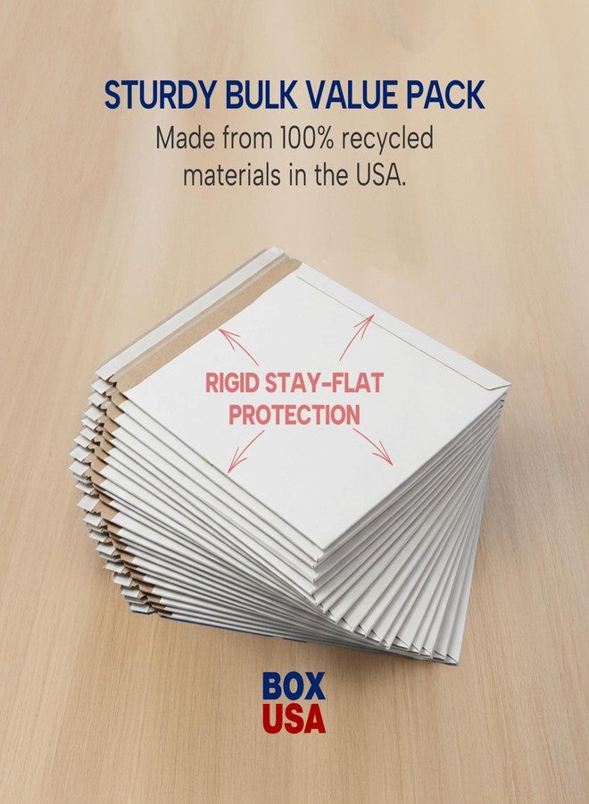 BOX USA مغلفات كرتونية صلبة من بوكس يو إس إيه، مقاس 12 × 15 بوصة (عبوة من 25 مغلفًا) - مغلفات كرتونية للصور والأعمال الفنية والشهادات - تبقى مسطحة - Image 5