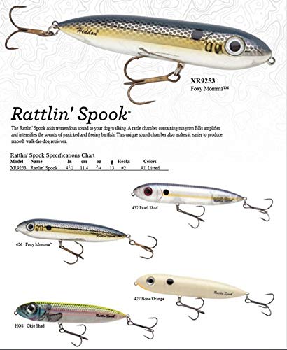 Heddon Rattle Spook Fishing Lures Pearl Shad 4 12Inch - Image 3