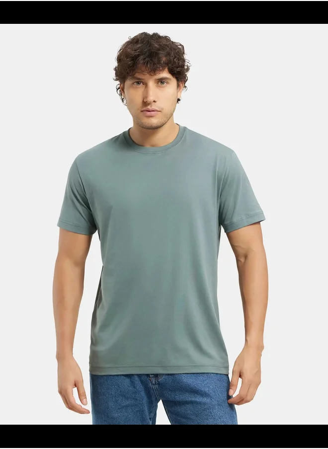 جوكي Jockey 2714 Men's Super Combed Cotton Rich Solid Round Neck Half Sleeve T-Shirt