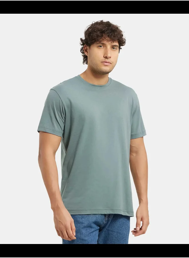 جوكي Jockey 2714 Men's Super Combed Cotton Rich Solid Round Neck Half Sleeve T-Shirt