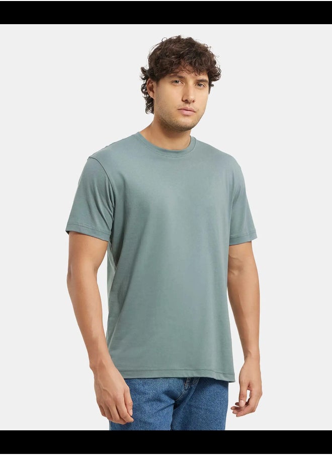 JOCKEY - Jockey 2714 Men's Super Combed Cotton Rich Solid Round Neck Half Sleeve T-Shirt - Image 1