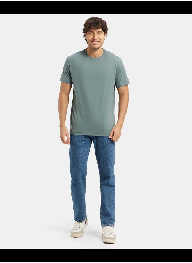 JOCKEY - Jockey 2714 Men's Super Combed Cotton Rich Solid Round Neck Half Sleeve T-Shirt - Image 1