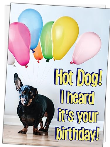 Glory To Dog Hot Dog! I Heard It's Your Birthday! Card Card with Greeting Card Mailing Envelope - Image 3