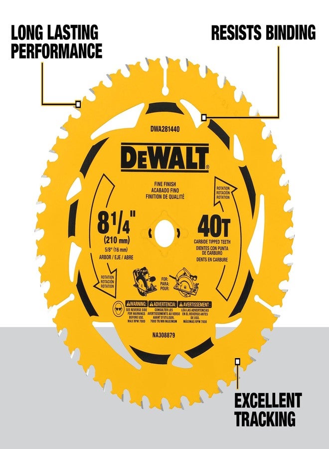 DEWALT 8-1/4 in. 40T Circular Saw Blade (DWA281440) - Image 2