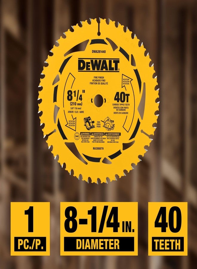 DEWALT 8-1/4 in. 40T Circular Saw Blade (DWA281440) - Image 3