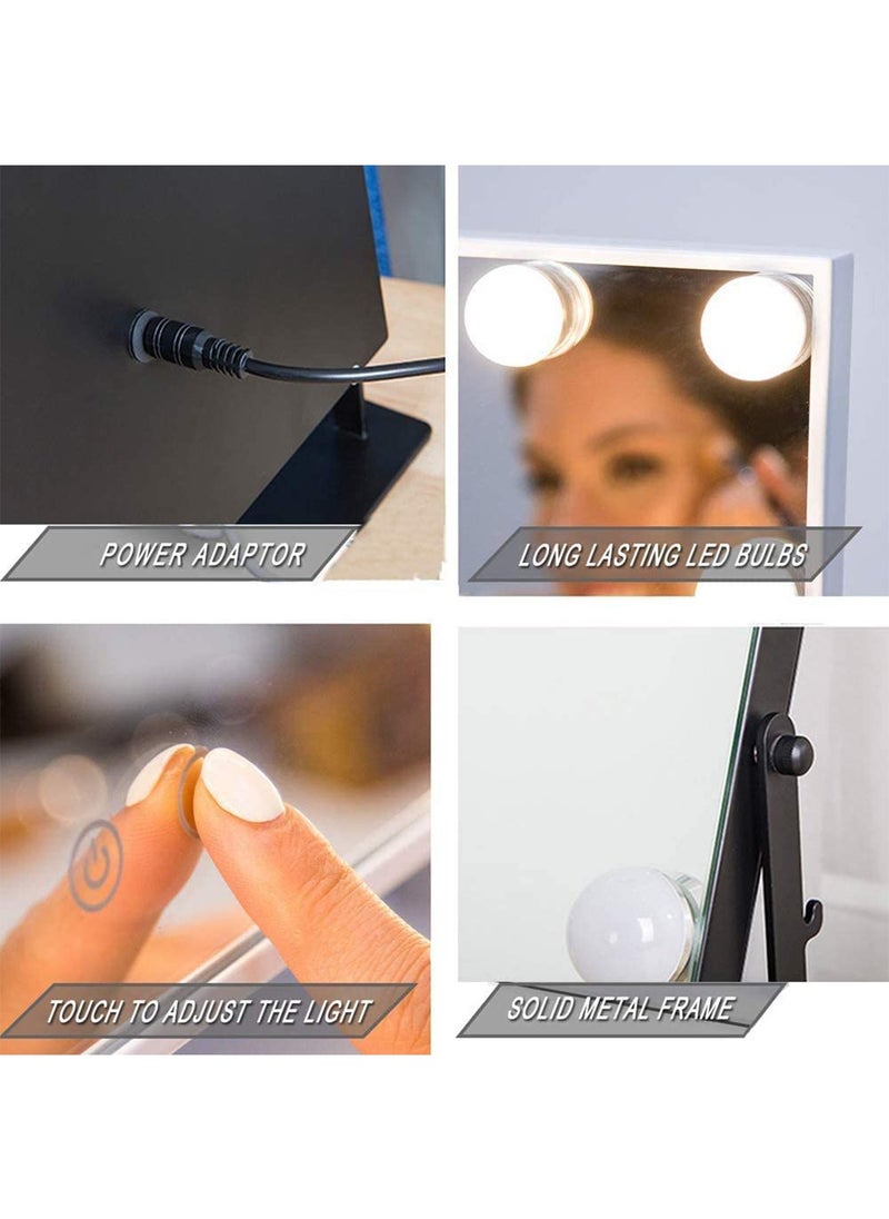 LIMOS - Lighted Vanity Mirror Hollywood Style Makeup Vanity Mirror with Lights and Touch button 3Color models Cosmetic Mirror (15 Bulbs) - Image 1