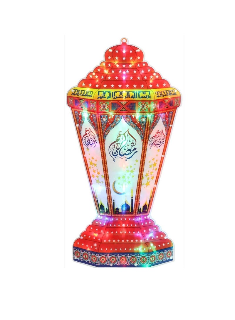 Ramadan Lantern Distinctive Design and Warm Lighting for a Charming Ramadan Atmosphere AB (40 cm) - Image 3