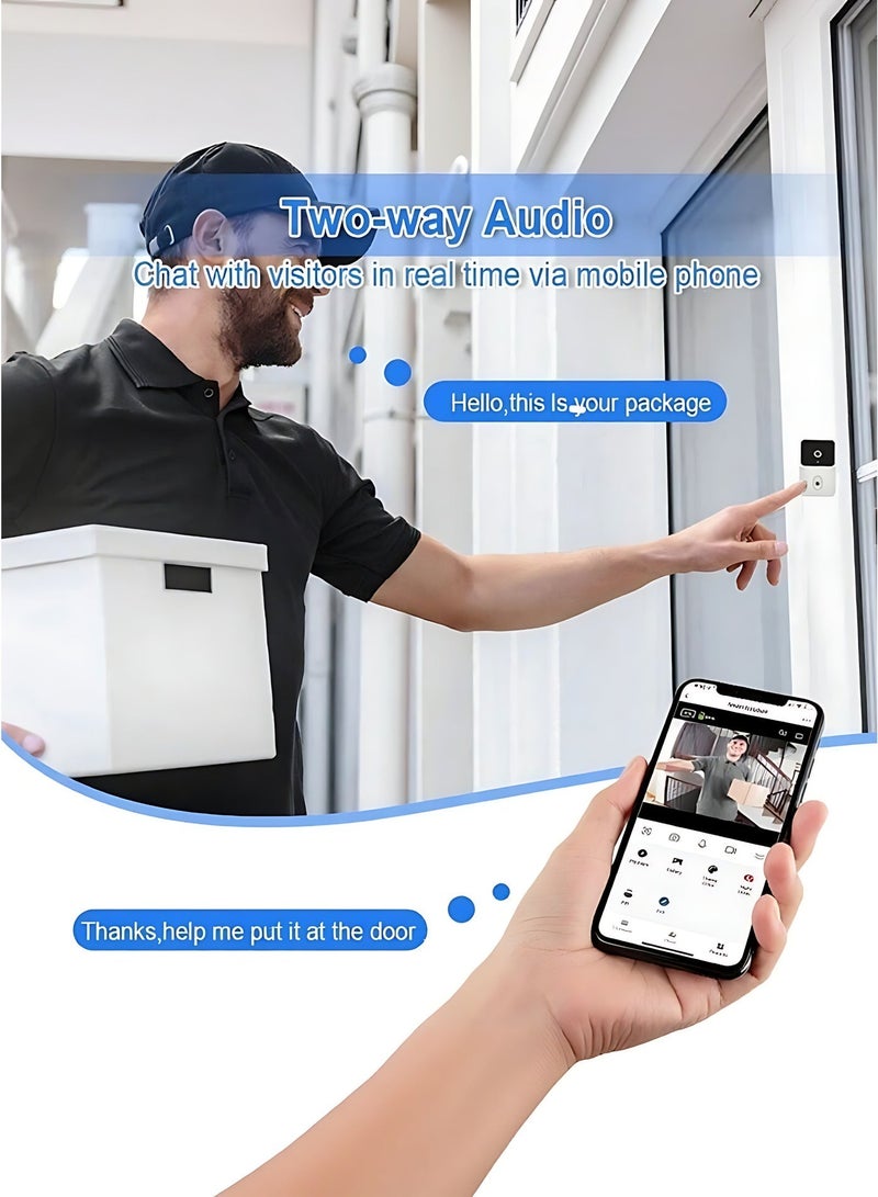 Wireless Video Doorbell Camera with HD Night Vision & 2-Way Audio, WiFi Smart Doorbell with App Remote Control, Easy Wireless Installation, Outdoor Home Security Camera for Villas & Apartments - Image 4