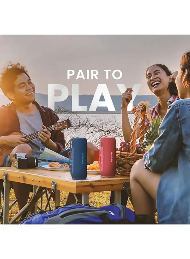 erorex Alpha Beatmaker Portable Wireless Speaker Ipx7 Waterproof 12 Hours Playtime Built In 2 In 1 Amplifier Pair To Play Enhanced Bass 10W Type C Fast Charge Hbb6 Red - Image 3