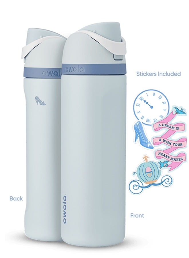 Owala Disney Princess 24 oz FreeSip Insulated Stainless Steel Water Bottle with Straw for Sports and Travel, BPA-Free Sports Water Bottles - Image 1