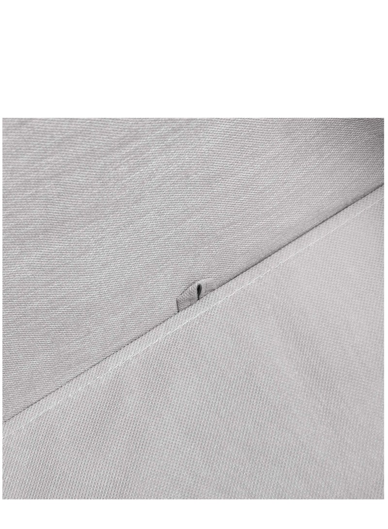 Excefore Collapsible Fabric Storage Cubes with Oval Grommets 6-Pack Light Grey - Image 4