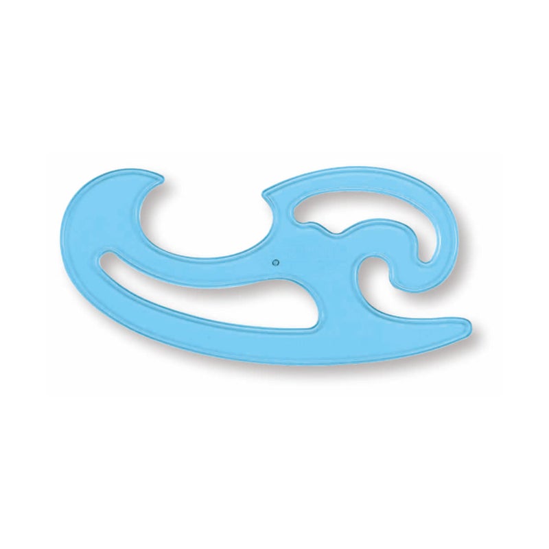 STAEDTLER Mars Professional French Curve Design Ruler Set for Pattern Making, 3 Essential A B C Shapes, Blue Transparent Plastic with Inking Edge - Image 2