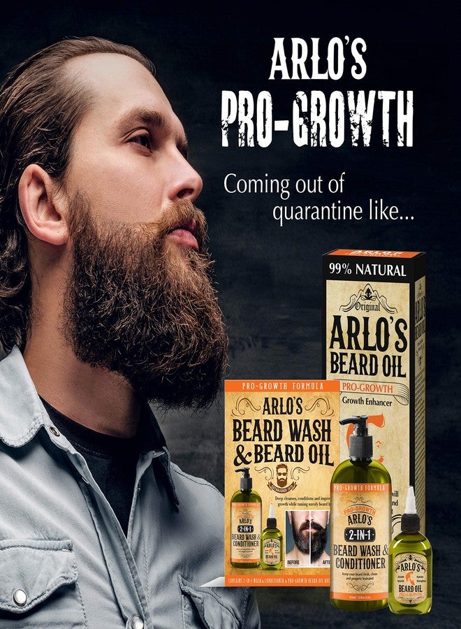 Arlo's 2-in-1 Pro-Growth Beard Wash and Conditioner 12 oz with Pro-Growth Beard Oil 2-PC Kit - Image 5