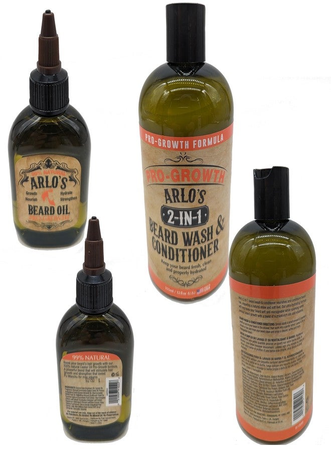 Arlo's 2-in-1 Pro-Growth Beard Wash and Conditioner 12 oz with Pro-Growth Beard Oil 2-PC Kit - Image 3