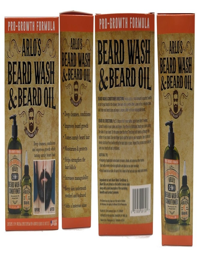 Arlo's 2-in-1 Pro-Growth Beard Wash and Conditioner 12 oz with Pro-Growth Beard Oil 2-PC Kit - Image 2