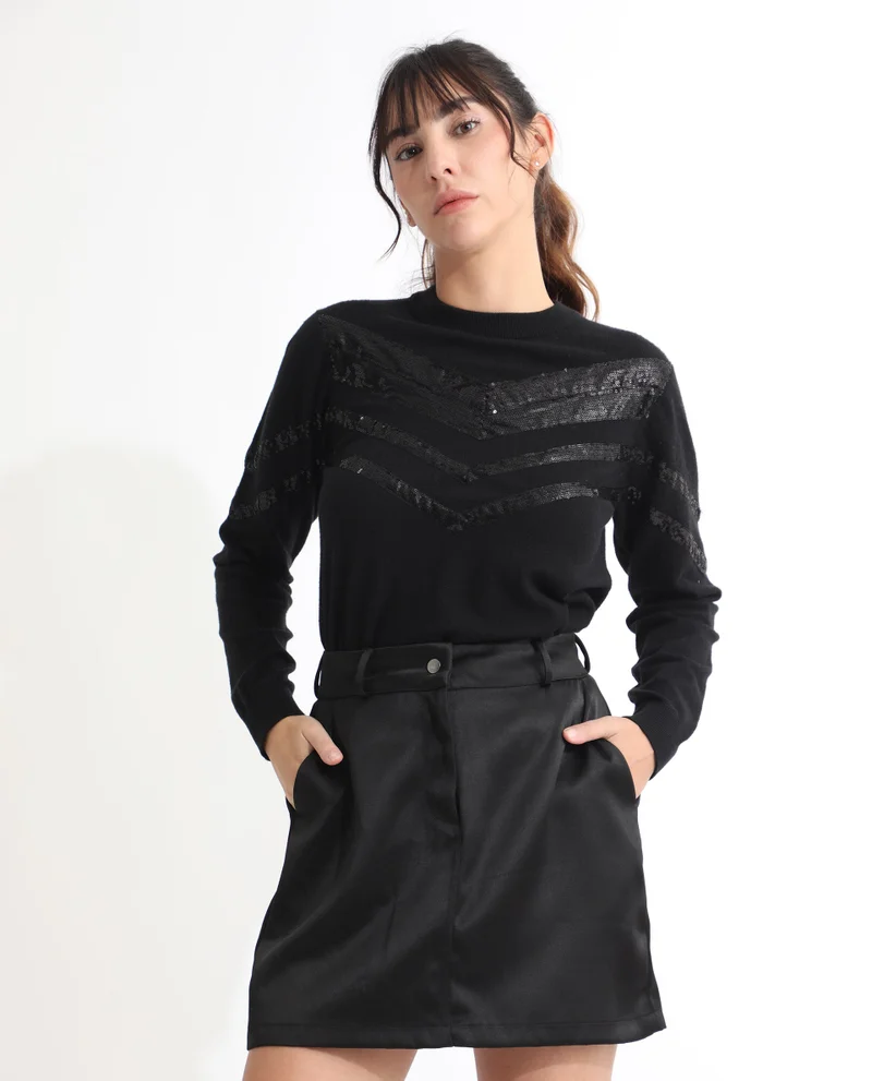 Rareism Women's Casual Mini Fitted Skirt