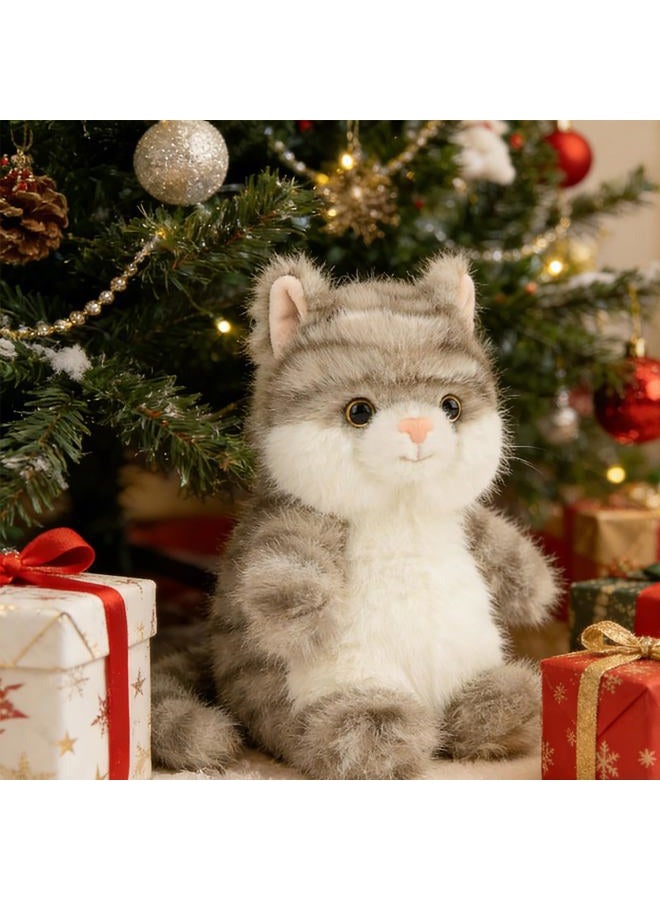 PEACH CAT Cat Stuffed Animal 5.9" Cute Kitten Plushies Small Plush Toys Gifts for Kids Grey - Image 4