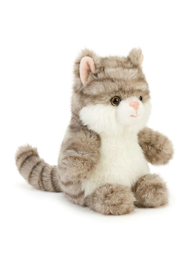 PEACH CAT Cat Stuffed Animal 5.9" Cute Kitten Plushies Small Plush Toys Gifts for Kids Grey - Image 1