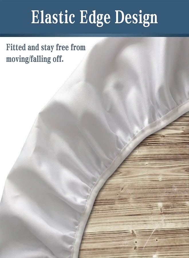 fovditca Round Fitted Polyester Tablecloth with Elastic Edge, Lines Marble Washable Wipeable Table Cloth, for Outdoor Picnic Camping and Indoor Kitchen Dining Party, 28"(Round) - Image 5