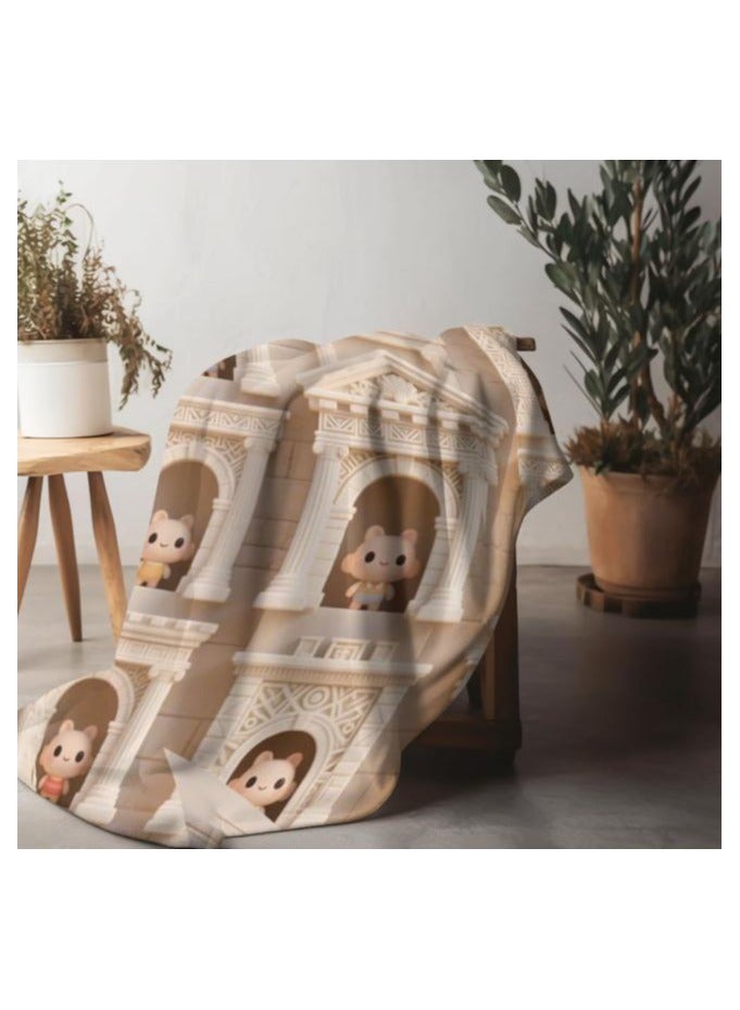 عام بطانية رقيقة من الفانيلا الكرتونية للأطفال أو الطلاب (دافئة ومريحة ومناسبة للنوم والألعاب) 100 سم * 150 سم - 956 - Image 4