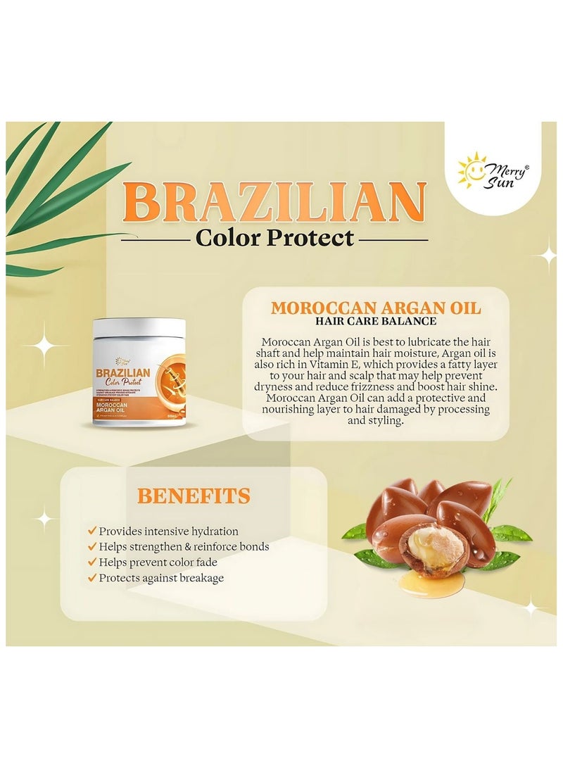 merry sun Brazilian Color Protect Moroccan Argan Oil Hair Care Balance Treatment 500ml - Image 2