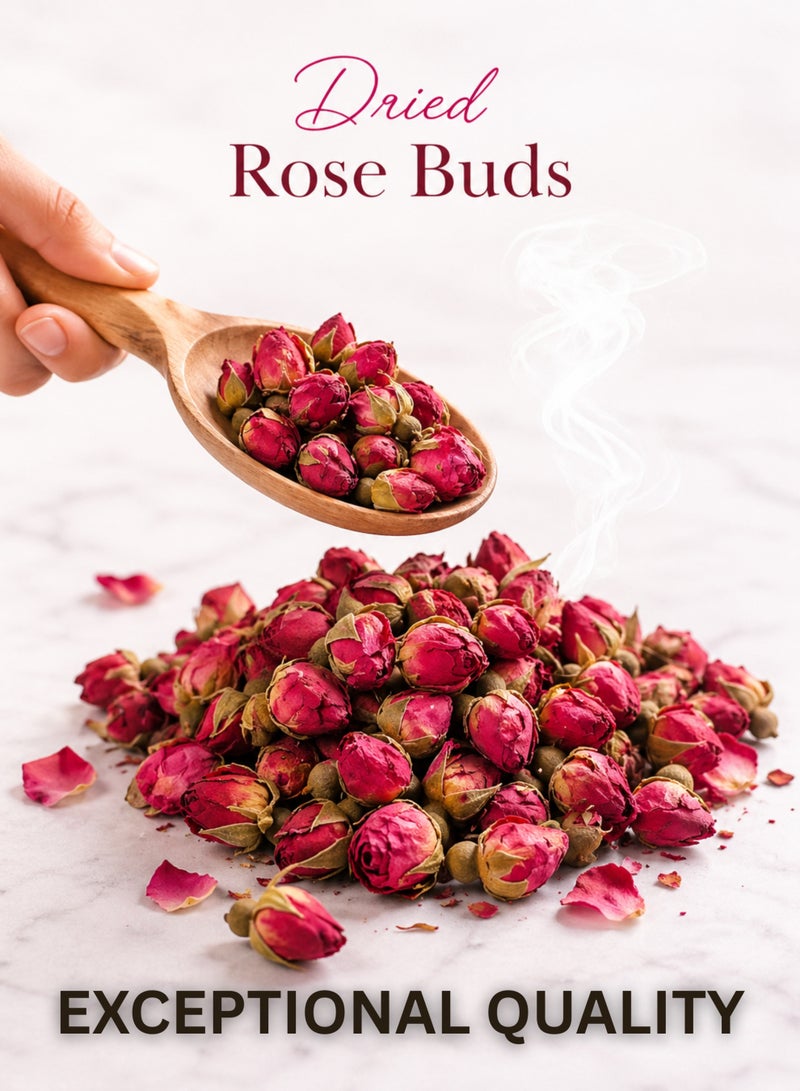 Zahr Premium Dried Rose Buds – 100% Pure, Natural, Hand-Sorted | Botanical Rose Flowers (Ward / Gulab) | Gardening, Horticulture & Herbal Projects - Image 3