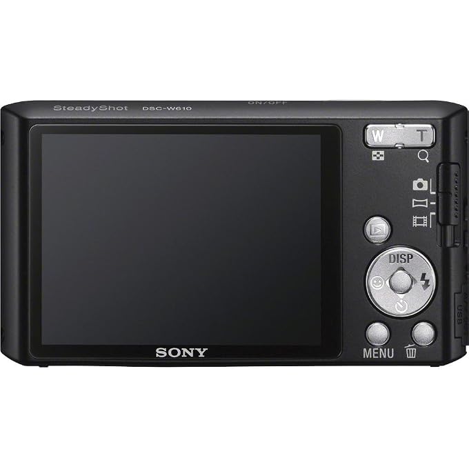 Sony Cyber-shot DSC-W610 14.1 MP Digital Camera with 4x Optical Zoom and 2.7-Inch LCD (Black) (2012 Model) - Image 2
