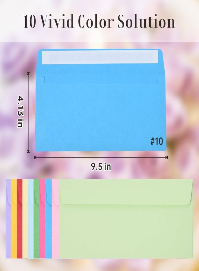 Keketer 50 Pack #10 Colored Business Envelopes Self Seal, 4.13 x 9.49 Inches Standard for Office, Business Checks, Invoices, Letter Mailing, Letters, Invitations - Image 2