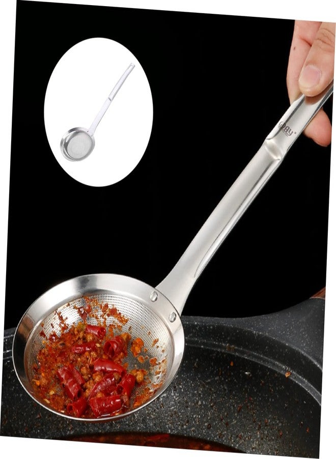 Hoement Stainless Steel Skimmer Spoon Filter Spoon for Kitchen Multifunctional Oil Separator Strainer for Cooking for Frying and Food Filtering - Image 2