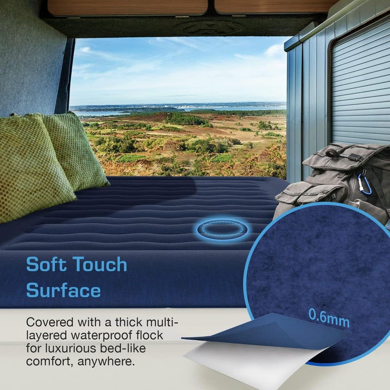 ACTIVE ERA Luxury Double Size Air Mattress - Elevated Inflatable Air Bed, Electric Built-in Pump, Raised Pillow & Structured I-Beam Technology - Image 3