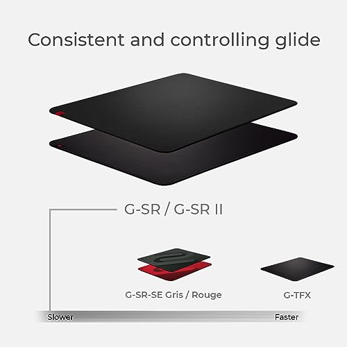 BenQ Zowie G-SR II, Gaming Mousepad for Esport, Stitched Edges, Non-Slip, Rubber Base, Black, Large Size - Image 2