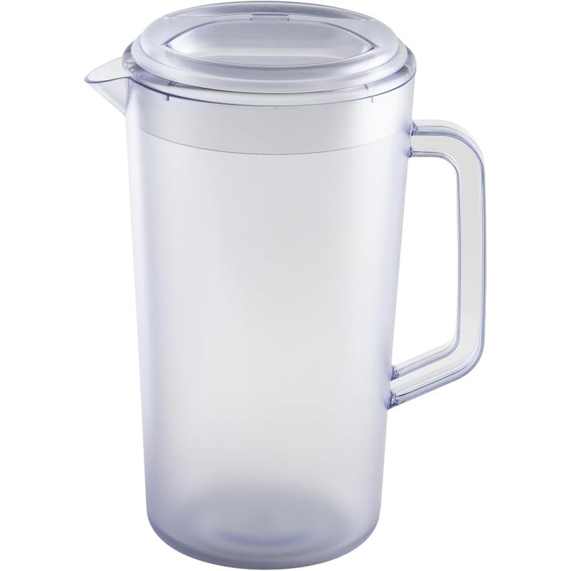 Get G.E.T. Enterprises Heavy-Duty 1 Gallon Plastic Pitcher with Lid, Clear, BPA Free - Image 2