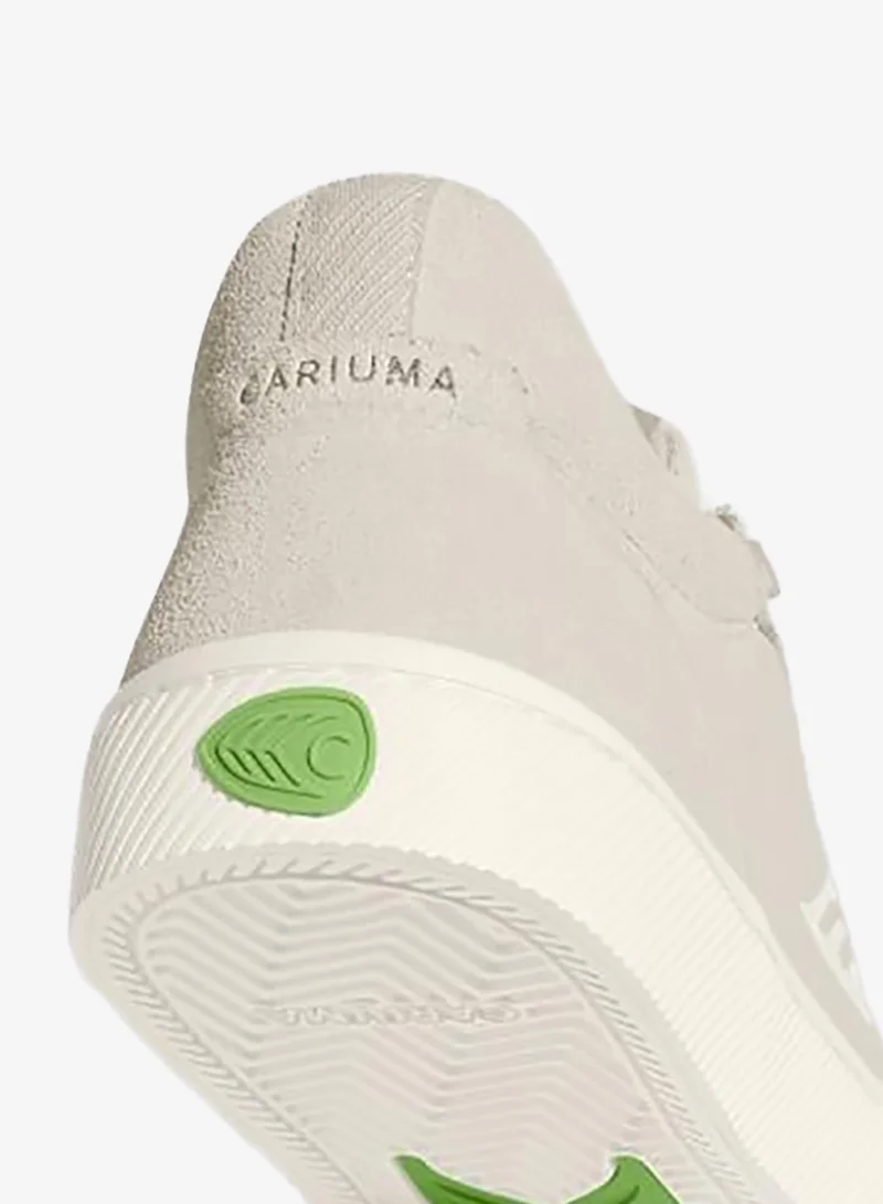 Cariuma  VALLELY Vintage White Suede Ivory Logo Sneaker  | Best Price UAE