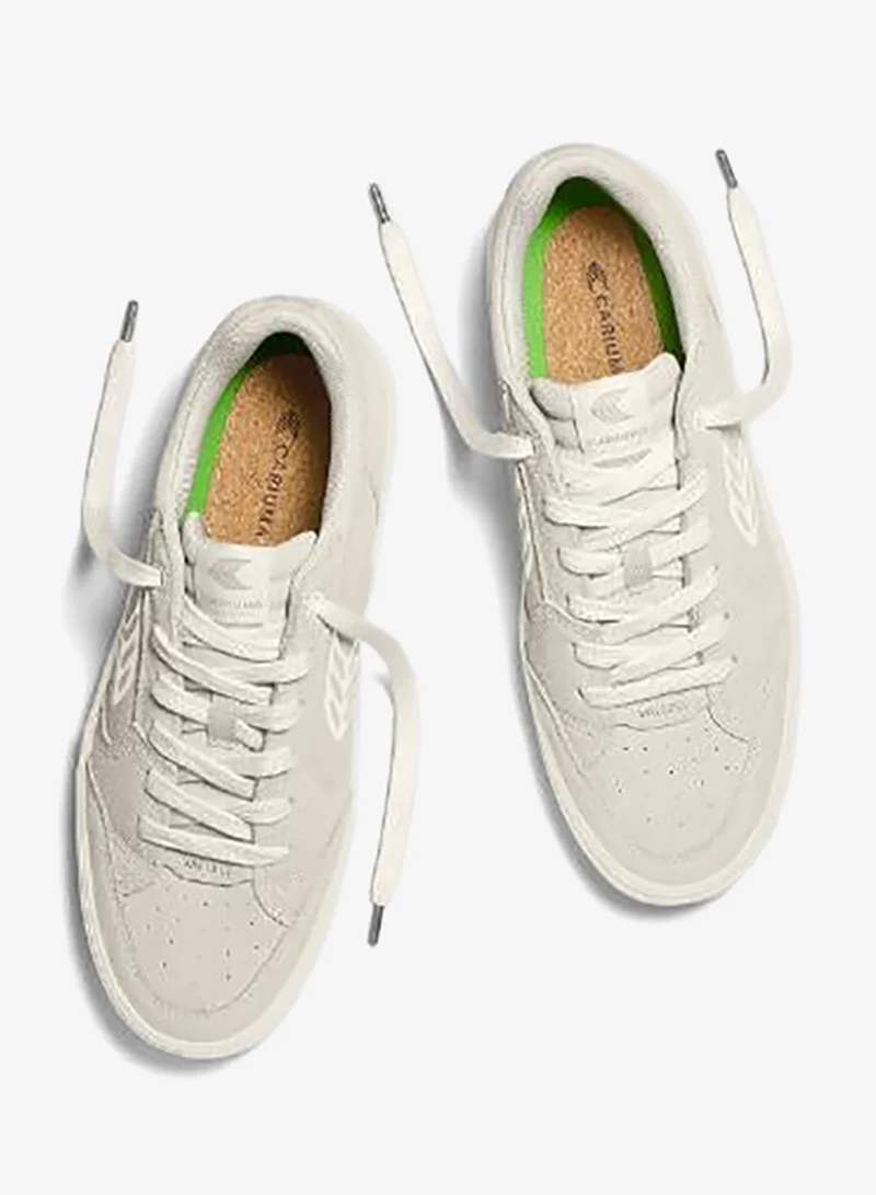 Cariuma  VALLELY Vintage White Suede Ivory Logo Sneaker  | Best Price UAE